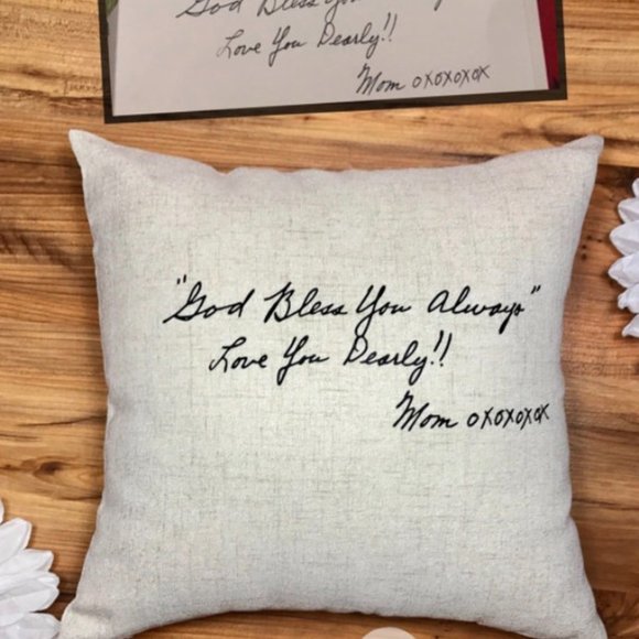 Gift for mom, grandmother gift, custom pillow, handmade pillow, signature pillow - Picture 7 of 9